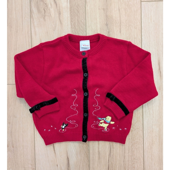 Y2K Disney Embroidered Winnie The Pooh Cardigan - Picture 1 of 6